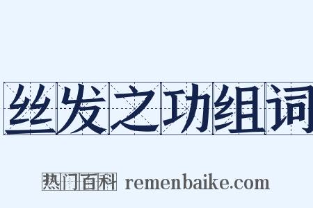 丝发之功组词是什么意思的图片